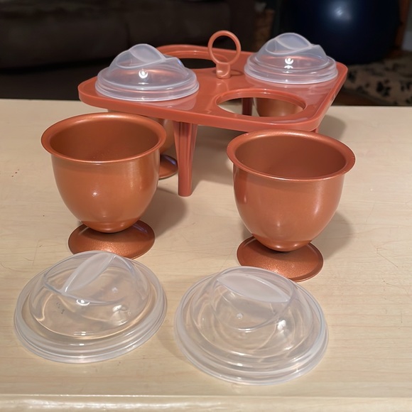 Copper chef copper egg maker w/lids + caddy “As Seen On TV” - Picture 2 of 8